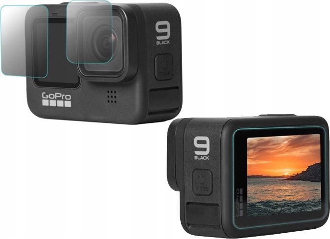 SunnyLife Osłona Szkło 3w1 Na Ekran Lcd + Obiektyw Do Gopro Hero 9 Black