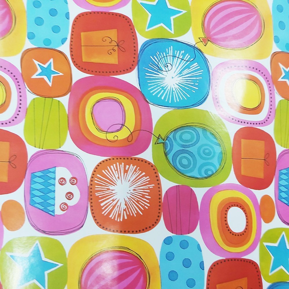 Papier świąteczny urodzinowy 57cmx20m 20m169