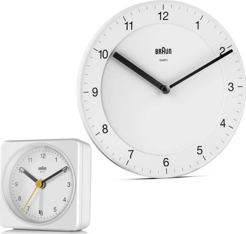 Braun Zestaw czytelny zegar i budzik Braun BC06W i BC03W