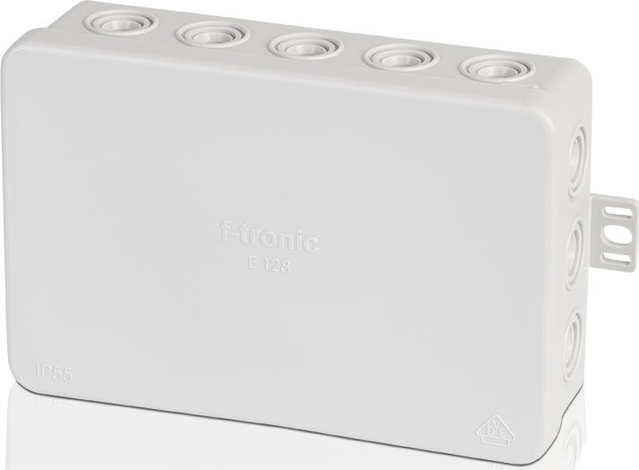 Spamel E128 - Puszka odgałęźna naścienna szara - 134 x 89 x 40 mm