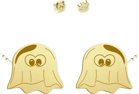 Radziszewska Jewellery Kolczyki Pozłacane Duszek Halloween