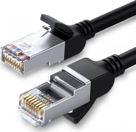 Ugreen Kabel sieciowy UGREEN z metalowymi wtyczkami, Ethernet RJ45, Cat.6, UTP, 10m (czarny)
