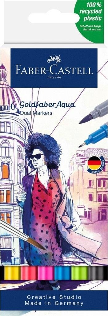 Pisak akwarelowy Goldfaber Aqua 6szt