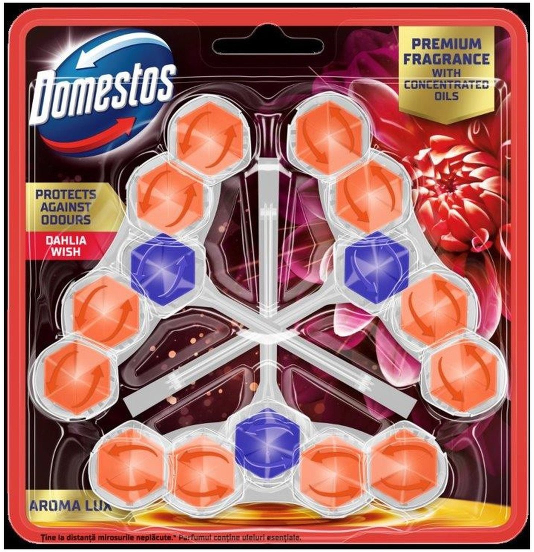 Domestos kostka toaletowa aroma lux dahlia flower & dragonfruit 3 x 55 g 165g