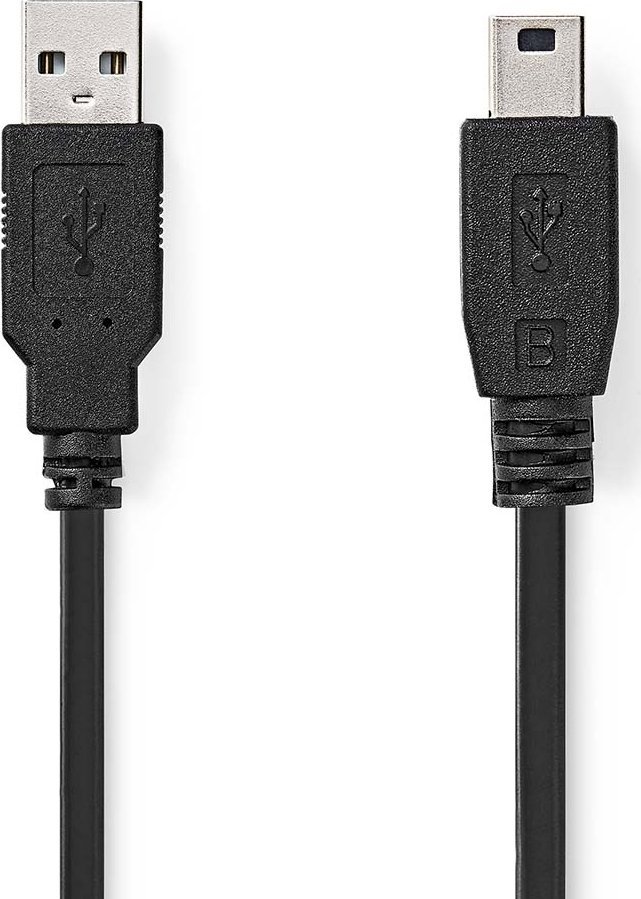 Kabel USB Nedis USB-A - miniUSB 1 m Czarny (CCGL60300BK10)