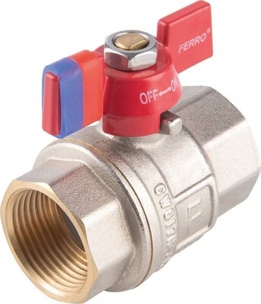 Ferro KFPM1 ZAWÓR KUL. WODNY MOTYL 1/2'' NAKR-NAKR, F-POWER// ZKW-15-WW-M-FER-POWER