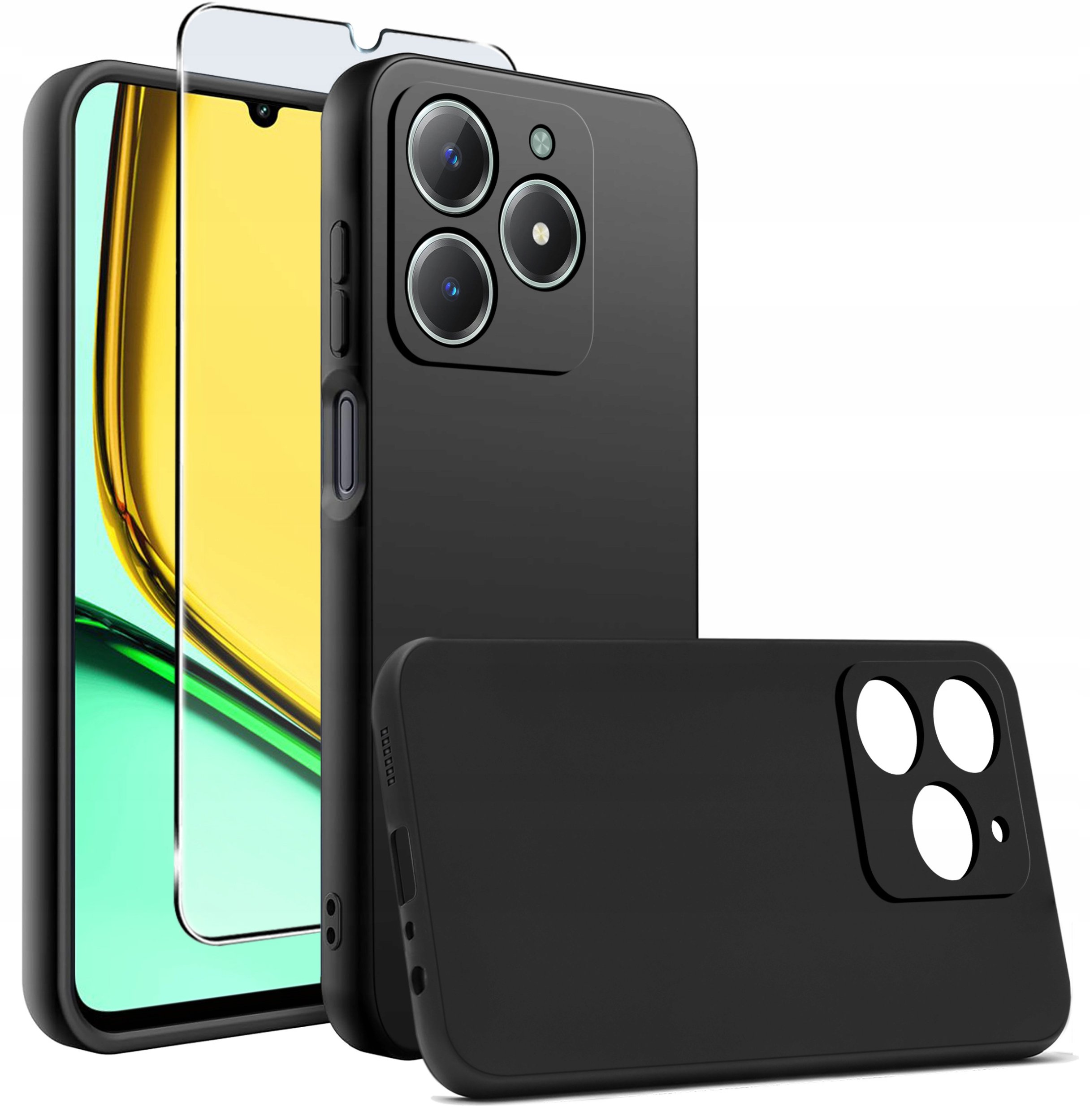 Etui do Realme C61 | C63 CASE SOFT MATT PLECKI MATOWE + SZKŁO OCHRONNE 9H