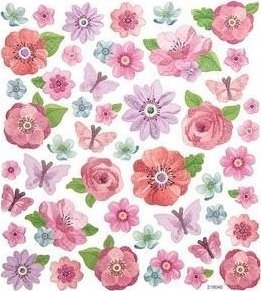 Naklejki kwiaty 46szt