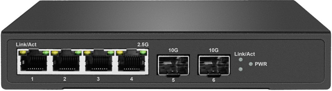 Switch Abart Pro 4x 2,5GbE PoE + 2x 10GbE SFP+ zarządzalny L2 Web Smart
