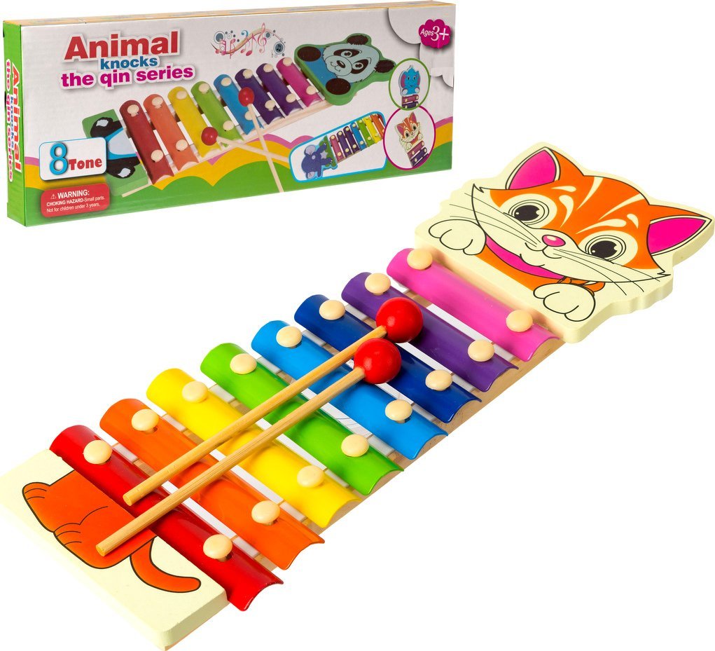 CYMBAŁKI DREWNIANE DLA DZIECKA ZWIERZĘTA 8 TONÓW