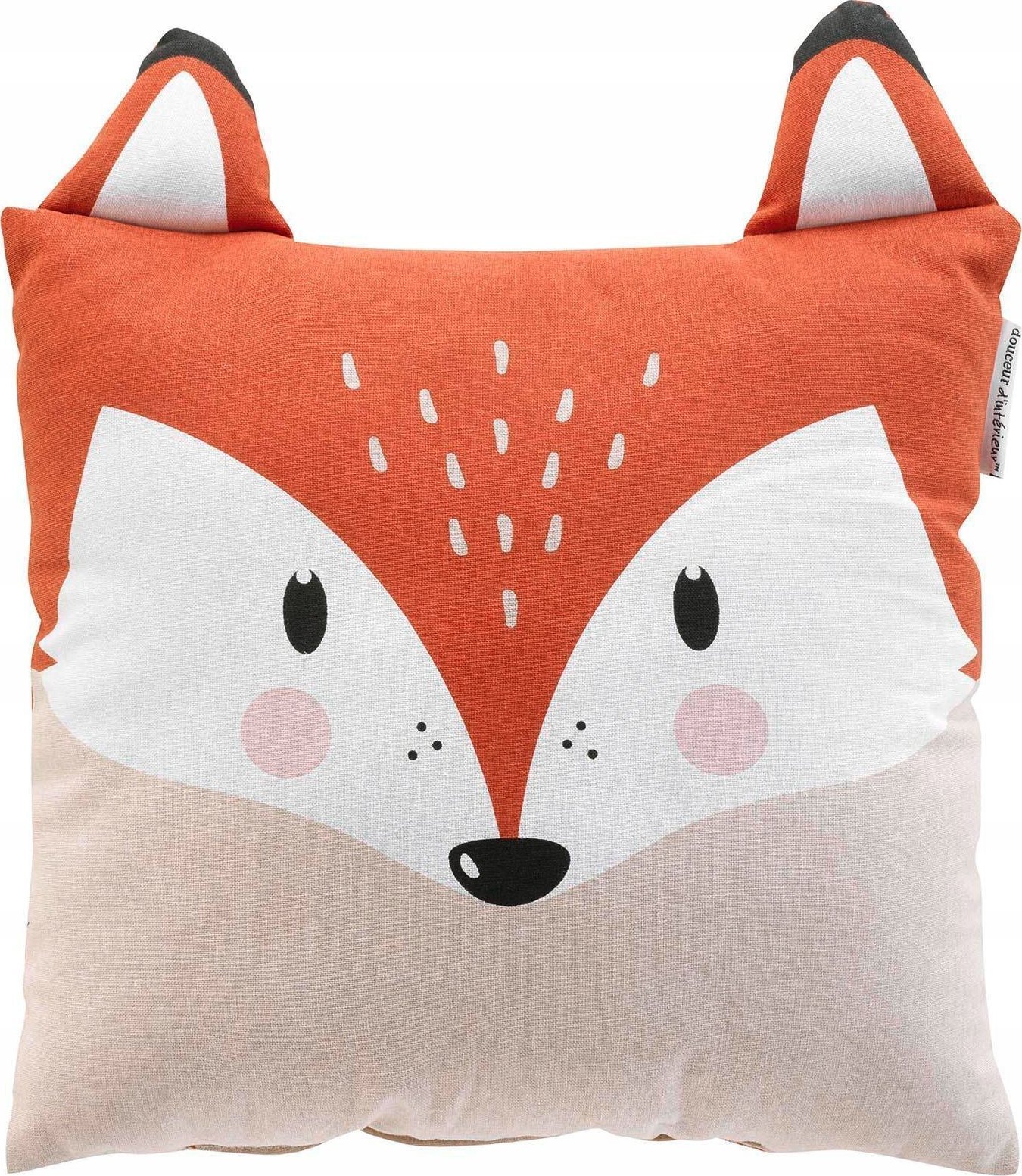 Douceur d`Interieur Poduszka dziecięca z uszami, lis, 40 x 40 cm