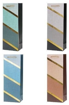 Torebka ozdobna na butelkę 12x36x9cm mix ROZETTE