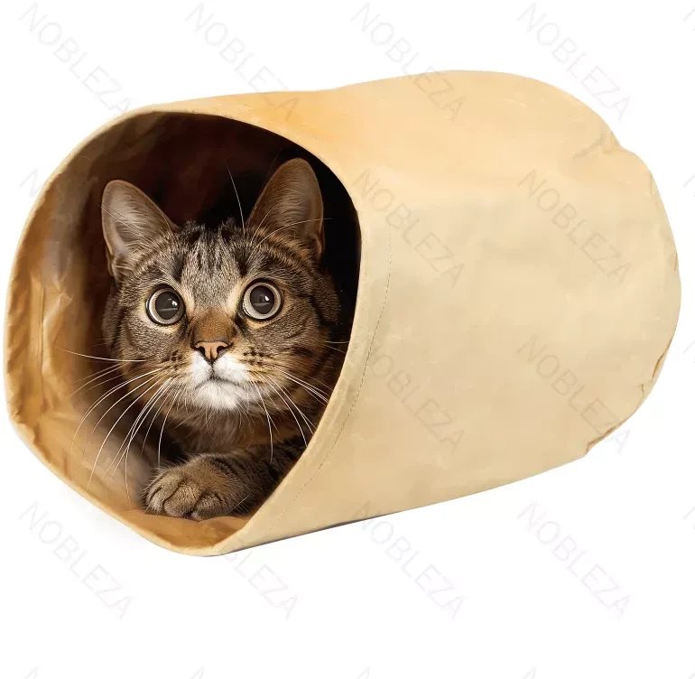 Zabawka dla kota torba z papieru kraftowego do zabawy D28*H32cm