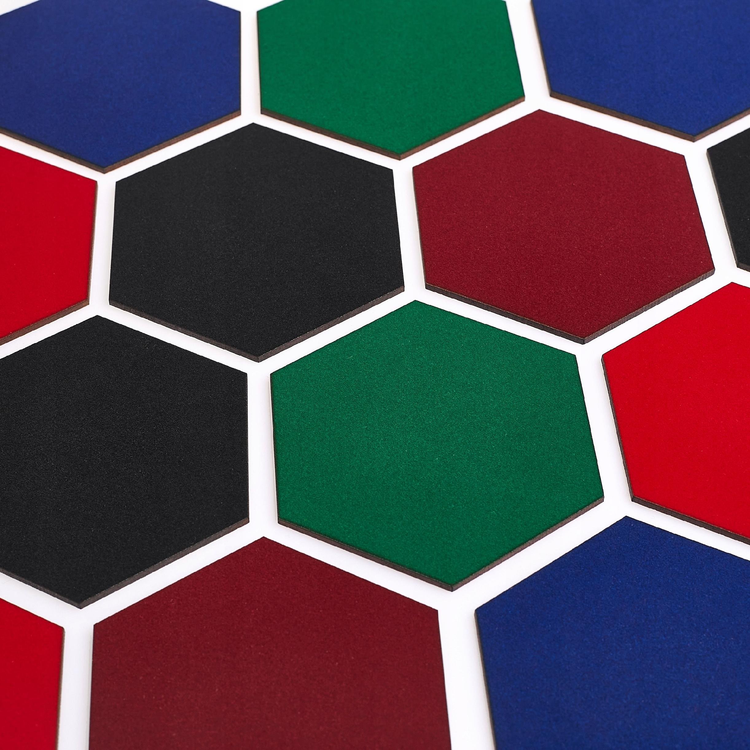 Techrebal PENELE DEKORACYJNE LAMELE ŚCIENNE HEKSAGON WELUR