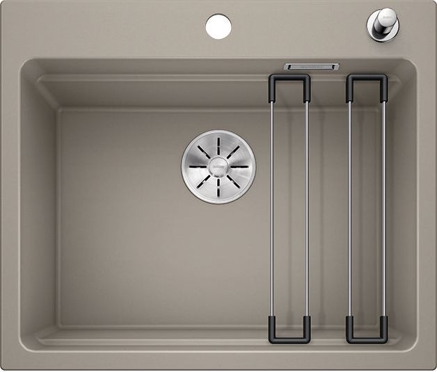 Zlewozmywak Blanco Etagon 6 Silgranit tartufo z korkiem automatycznym InFino, szyny (524536)