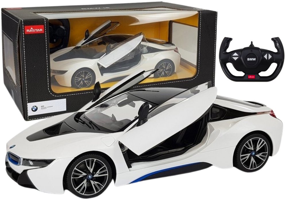 Auto R/C Sportowe Zdalnie Sterowane BMW i8 Rastar 1:14 Biały