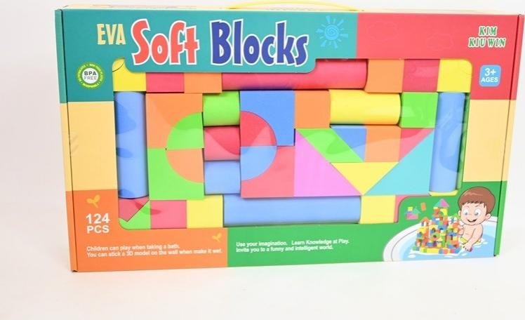 Klocki piankowe 124szt KL.P. 046 60463