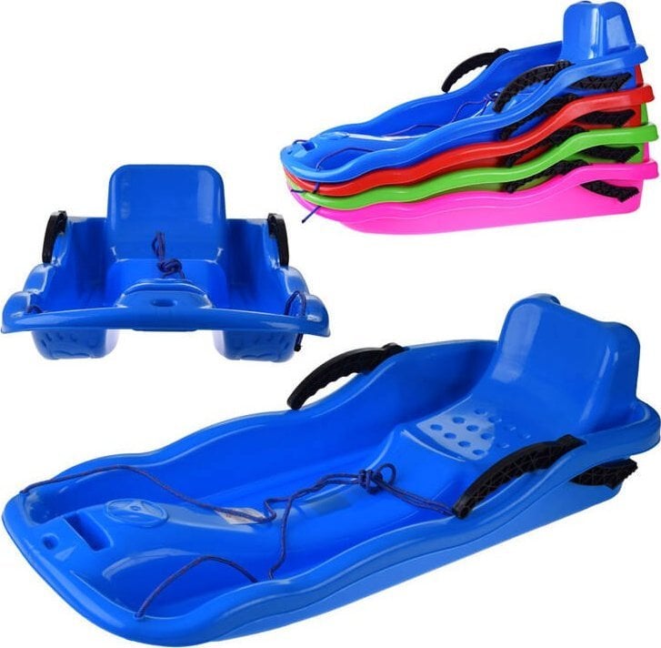 Jokomisiada Sanki plastikowe ze sznurkiem ślizg na zimę SP0740