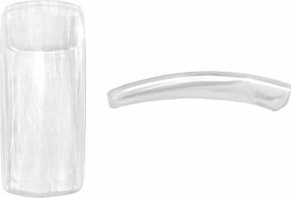 Bass Cosmetics Tipsy Cosmo z głęboką kieszonką przezroczyste w kasetce 400 szt. / Bass Cosmetics