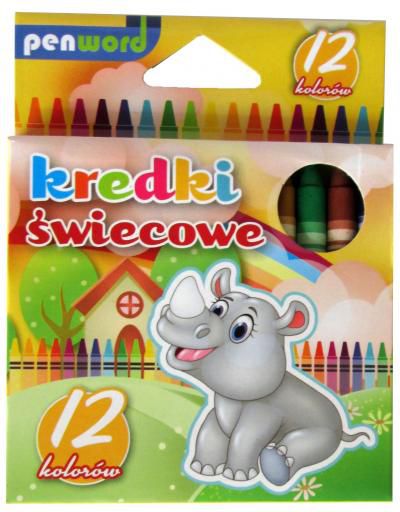 Penword Kredki świecowe 12 kolorów 8912