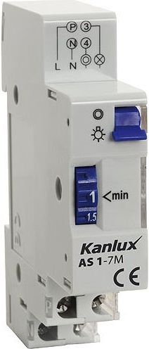 Kanlux Automat schodowy 16A 1P 1-7min 230V AC AS 1-7M (18730)