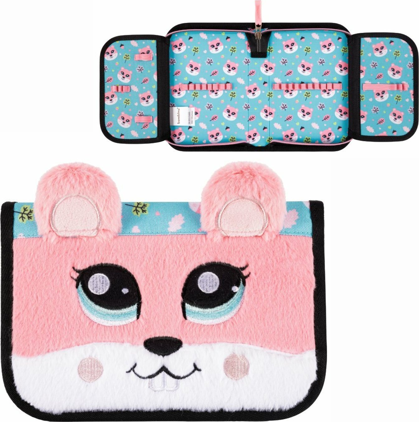 Piórnik Derform Piórnik dwuklapowy bez wyposażenia Bambino Squirrel Wiewiórka