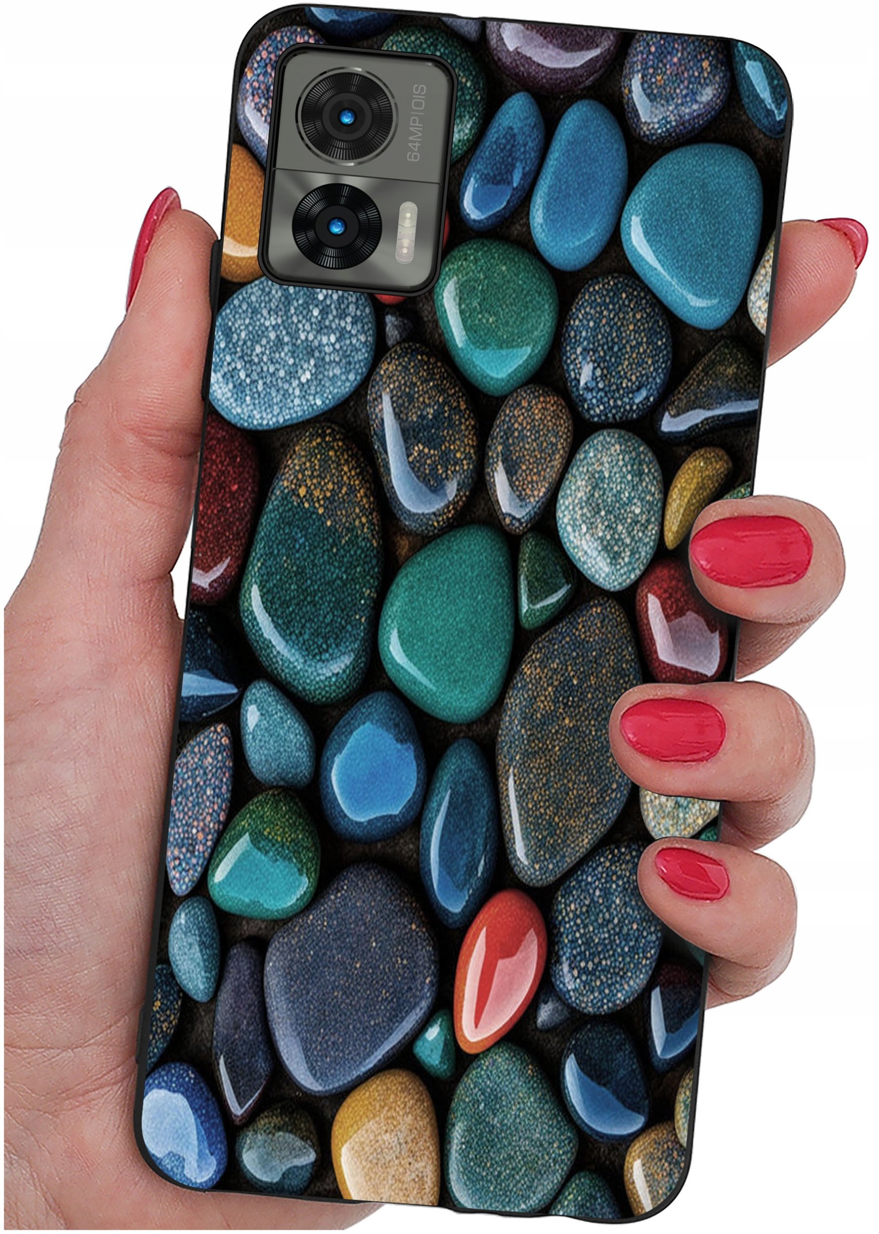 krainaGSM Etui do Motorola Moto Edge 30 Neo wzory |SILIKONOWE MATT CASE + SZKŁO 9H