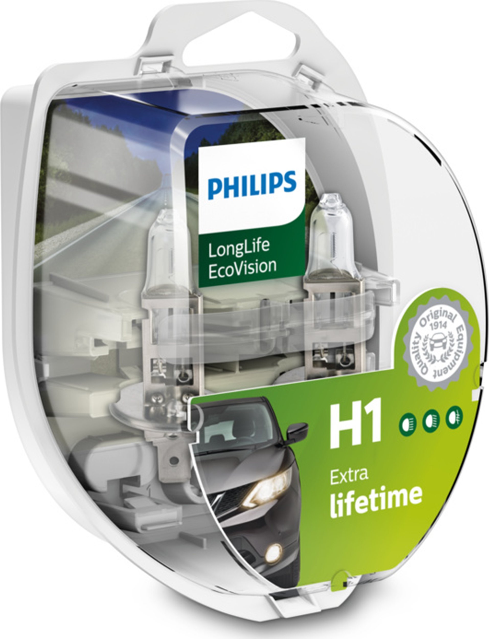 Philips Żarówka PHILIPS H1 LongLife EcoVision (1 sztuka)