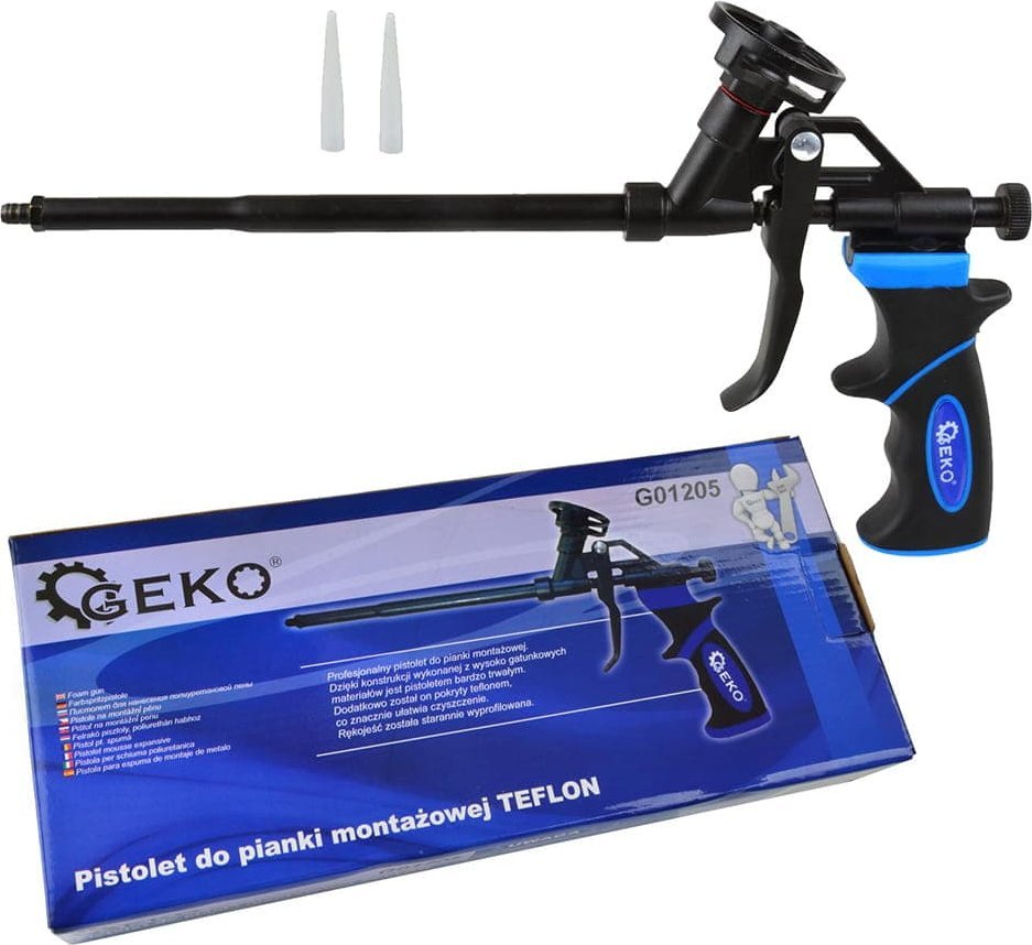 Geko Pistolet do pianki montażowej Geko teflonowy