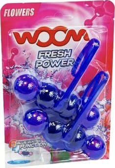 Woom Zawieszka do toalety barwiąca wodę Woom Blue Flowers 110g
