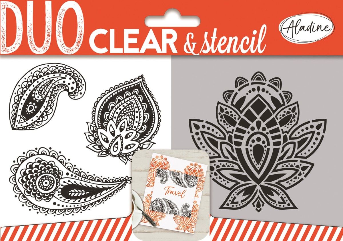 Aladine Stemple silikonowe z szablonem Kaszmir