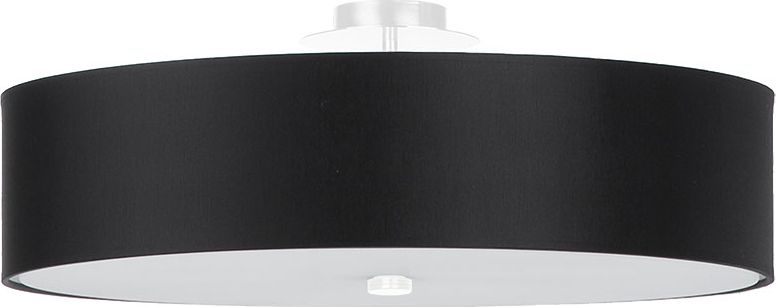 Lampa sufitowa Lumes Czarny elegancki plafon z abażurem 50 cm - EX662-Skalo