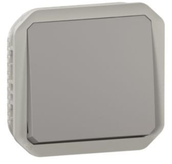 PLEXO55 trykkontakt no 10A 2 modul grå
