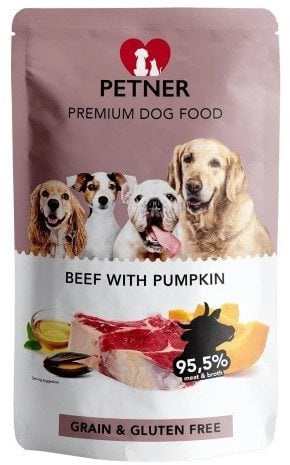 PETNER wołowina z dynią mokra karma dla psa 500g