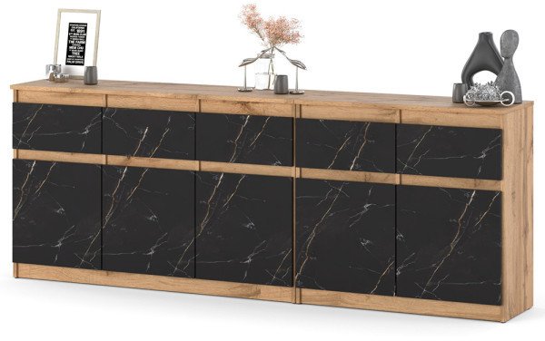 Komoda 5 Szuflad Do Salonu Sypialni Best Oleksa 200cm Wotan San Sebastian