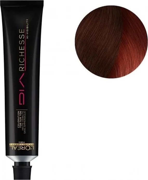 L’Oreal Paris L'Oreal Professionnel, Dia Richesse, Ammonia-Free, Semi-Permanent Hair Dye, .64 Coppery Cardinal, 50 ml For Women