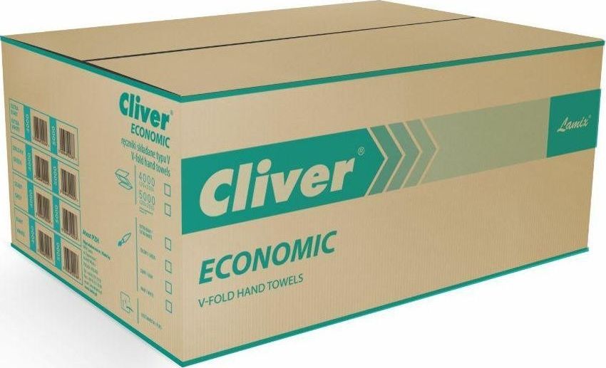 Cliver Ręcznik ZZ Biały 4000 Economic Cliver
