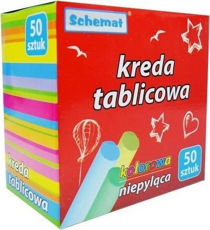 Kreda tablicowa 50szt kolor
