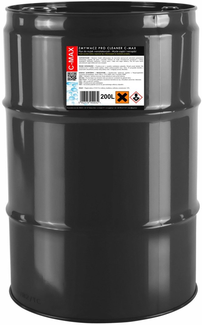 Płyn zmywacz ShellSol D60 do myjki warsztatowej do części i narzędzi C-MAX PRO beczka 200L GSG24