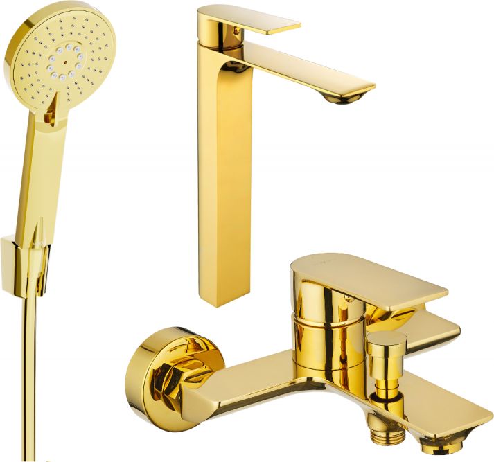 Mexen Mexen Alexa R40 zestaw wannowy, złoty - 71213R40-50