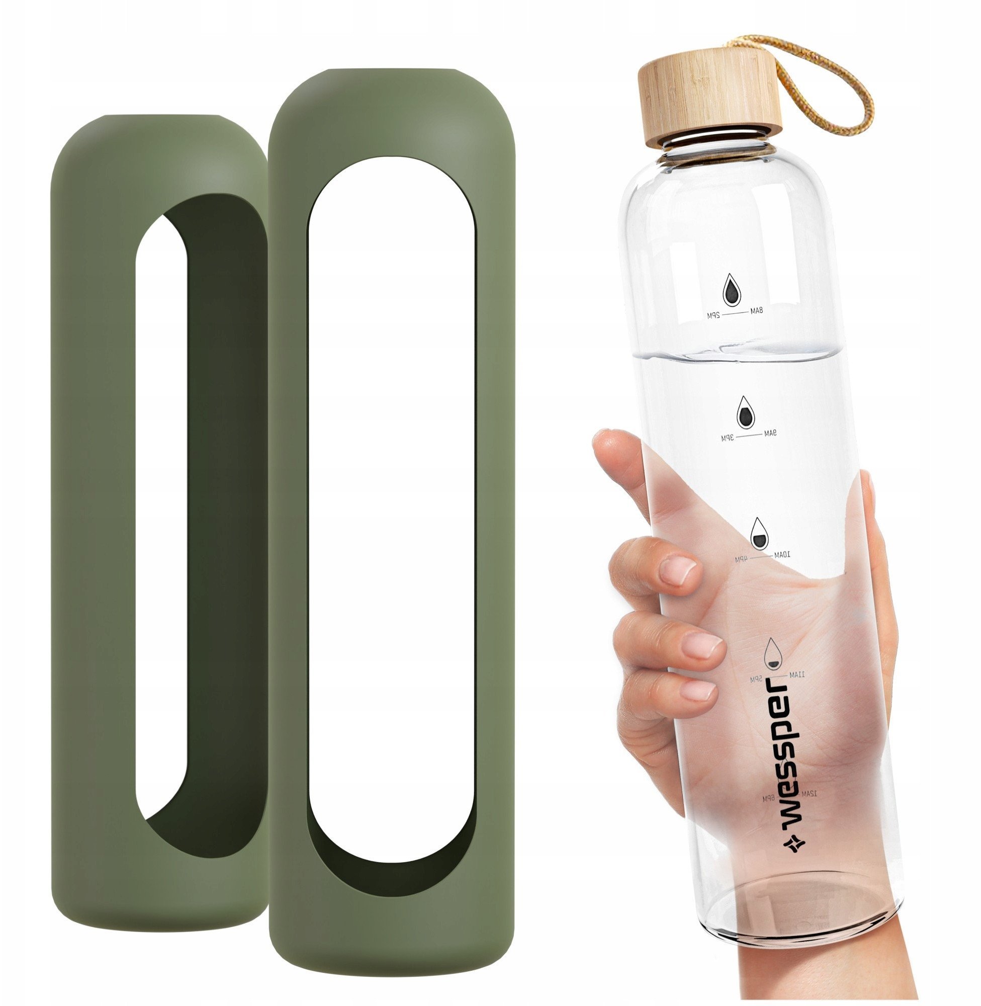 Silikonowa nakładka dla WE260 1000ml Wessper B1 Borosilicate Olive (SS-OL-WES260-NEW)