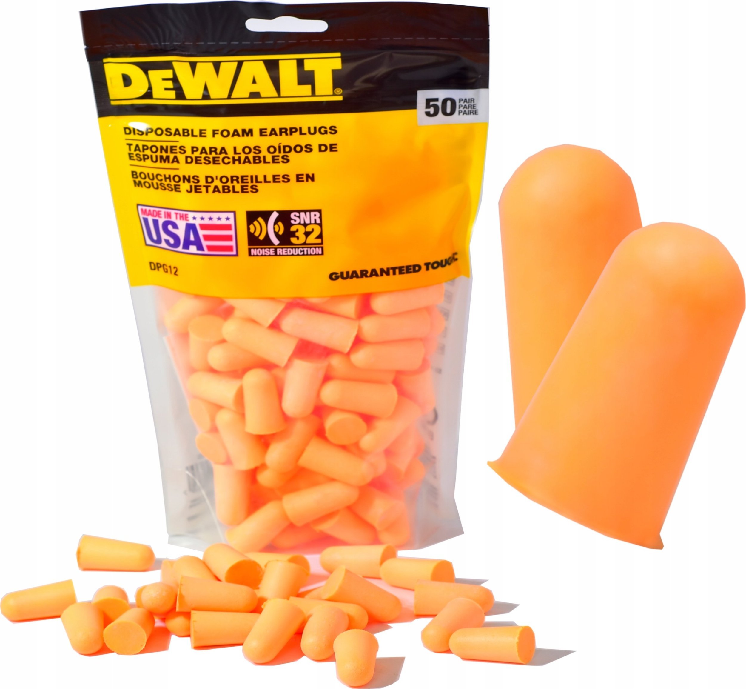 Dewalt zatyczki do uszu opakowanie 50 szt. dewalt