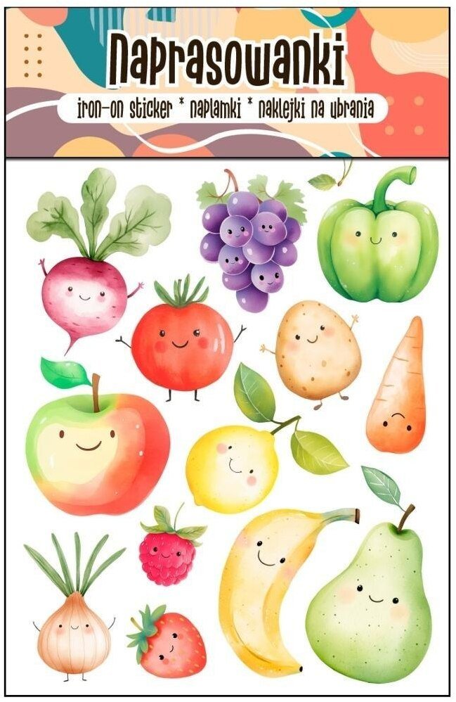 Naprasowanki Termo Naklejki na Ubrania Owoce...