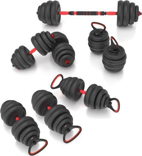 HMS SGN140 (2 CZĘŚCI) PRO SET 6W1 ZESTAW CIĘŻARÓW 40KG HMS