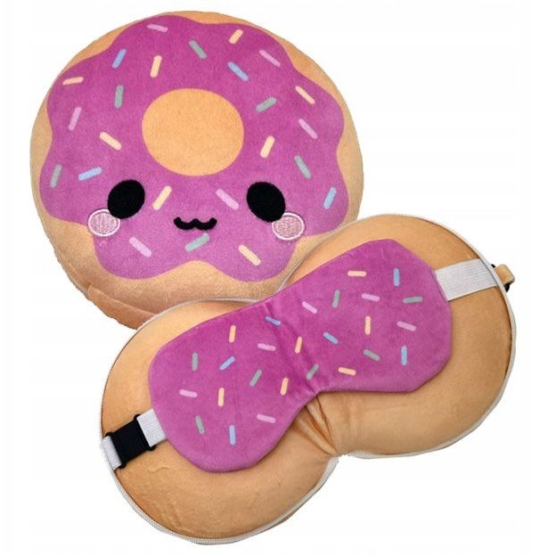 Poduszka podróżna i maska na oczy Pączek