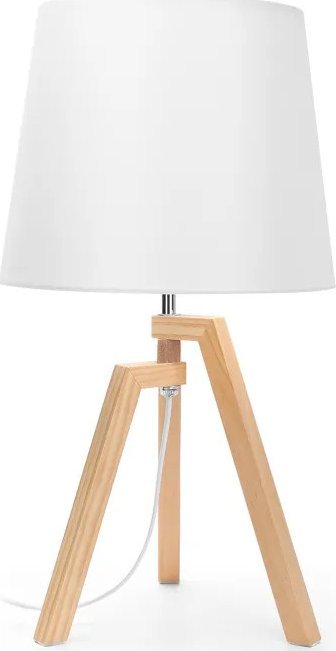 Lampa stołowa Aigostar Drewniana Lampa Stołowa E27 Drewniana Lampa Stołowa Bez Źródła Światła E27