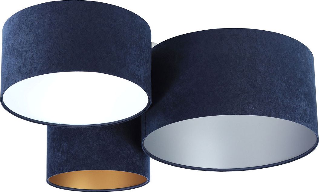 Lampa sufitowa Lumes Potrójna welurowa plafoniada - EXX51-Lomira