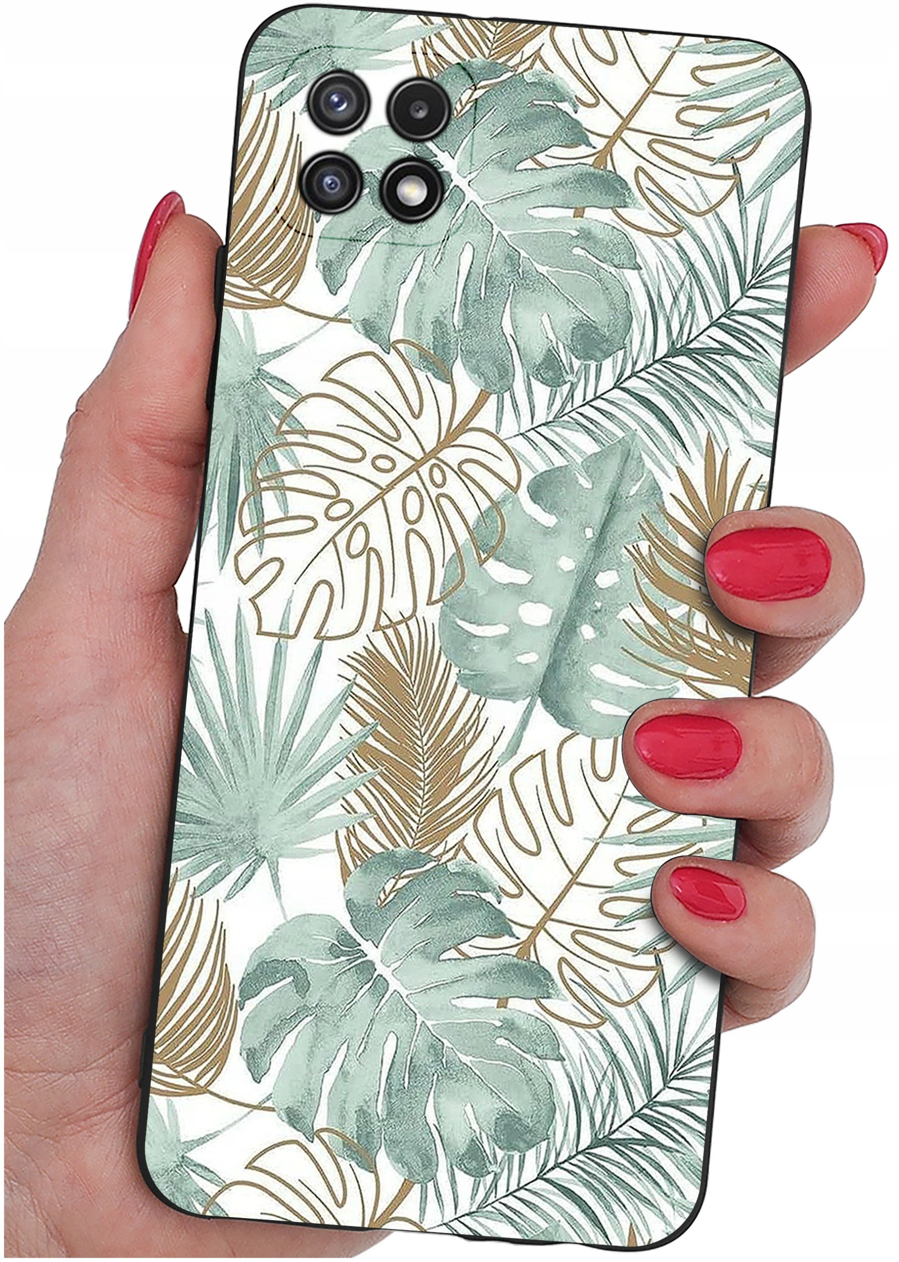 Etui do Samsung A22 5G WZORY |SILIKONOWE MATT CASE + SZKŁO 9H