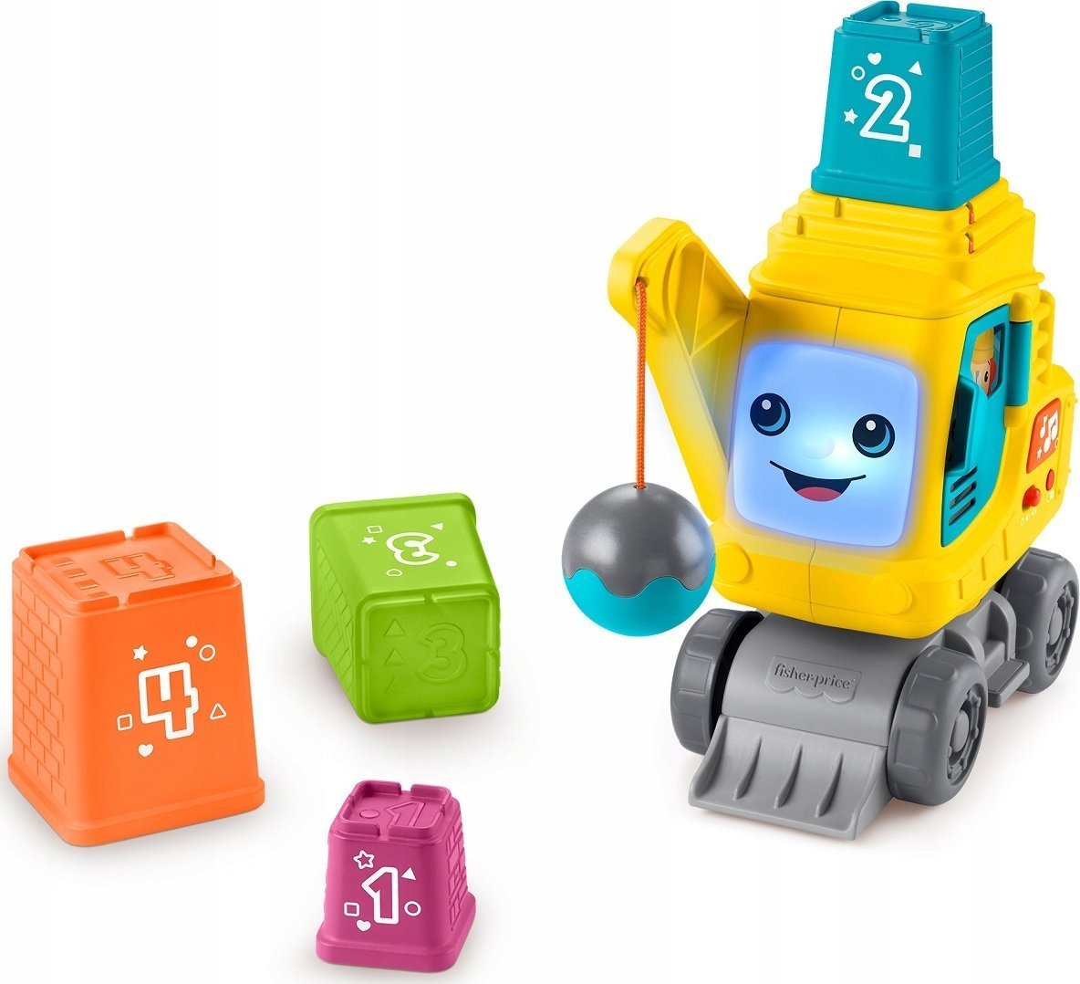Fisher Price Zabawka edukacyjna Wesoły dźwig Układaj i licz