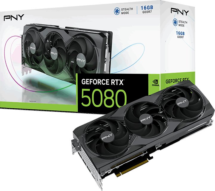Karta graficzna PNY GeForce RTX 5080 Triple Fan 16GB GDDR7 DLSS4 (VCG508016TFXPB1)